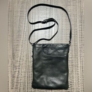 Margot Black Leather Men's Messenger Bag